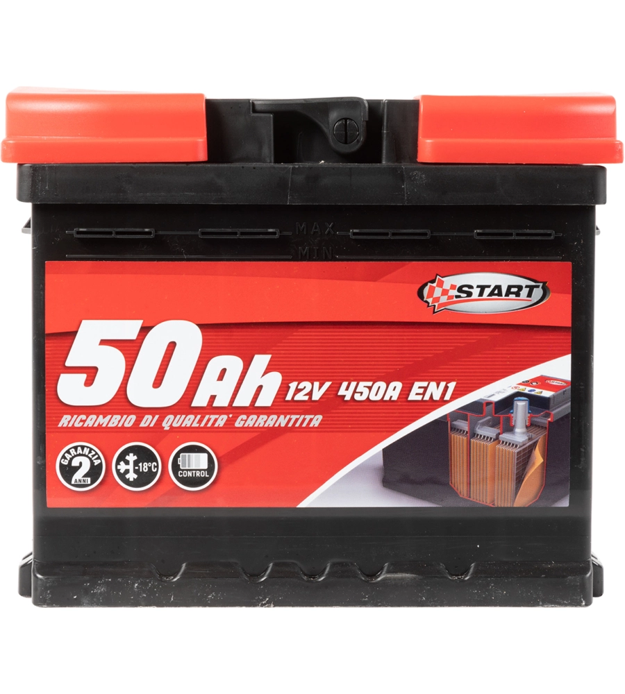 BATTERIA AUTO 50AH 12V 450A POLO POSITIVO DESTRO CASETTA L1